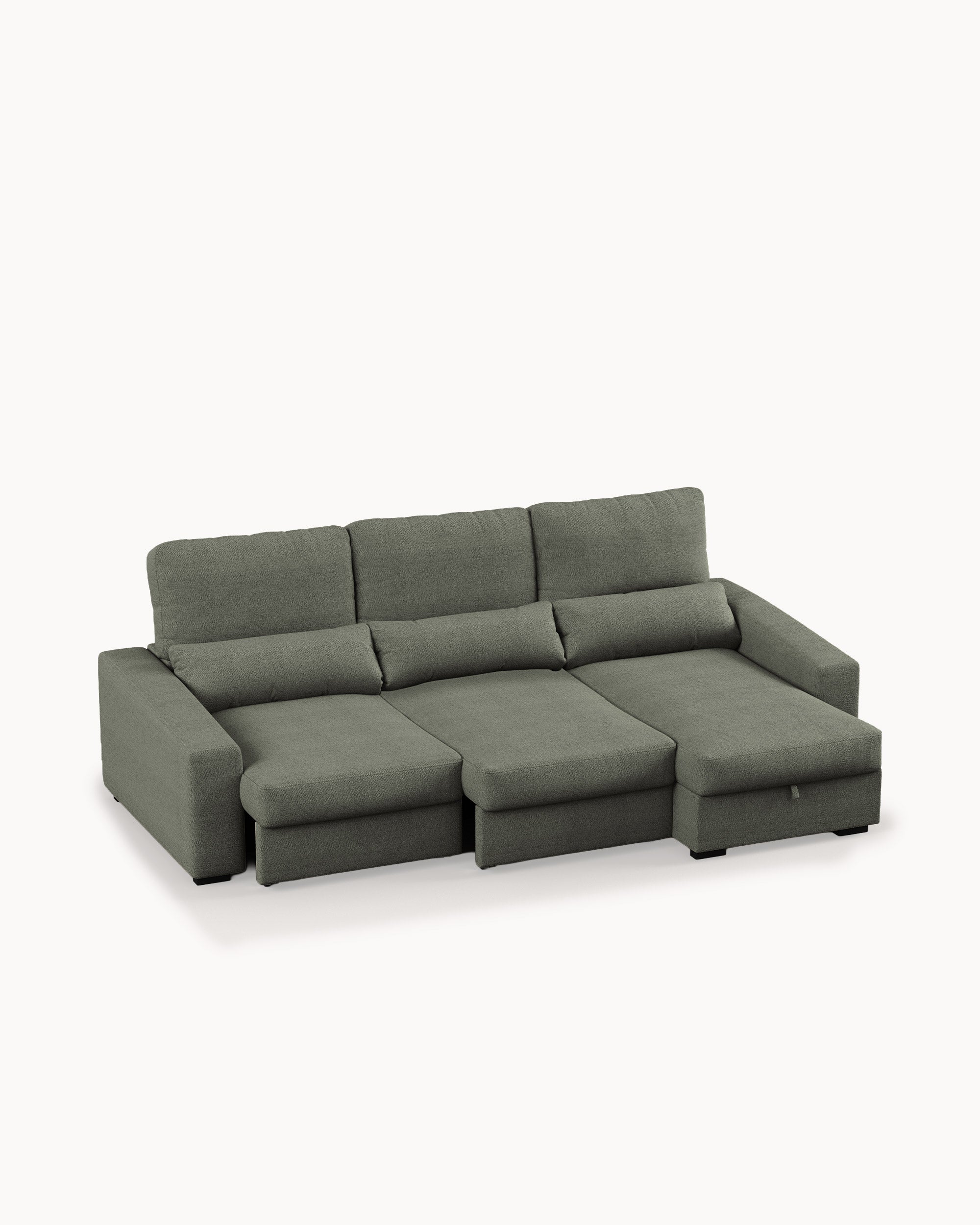 ALABAMA reversible chaise longue sofa with bed and storage box