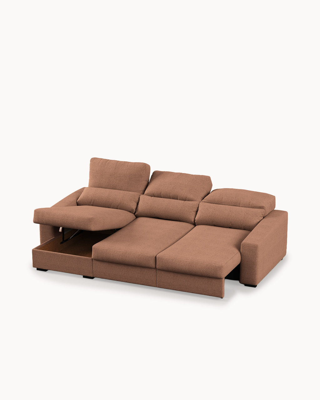 Sofá chaise longue reversível ALABAMA com cama e baú