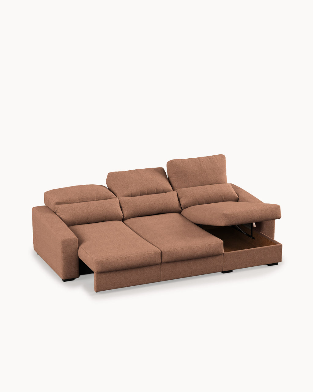 Sofá chaise longue reversível ALABAMA com cama e baú