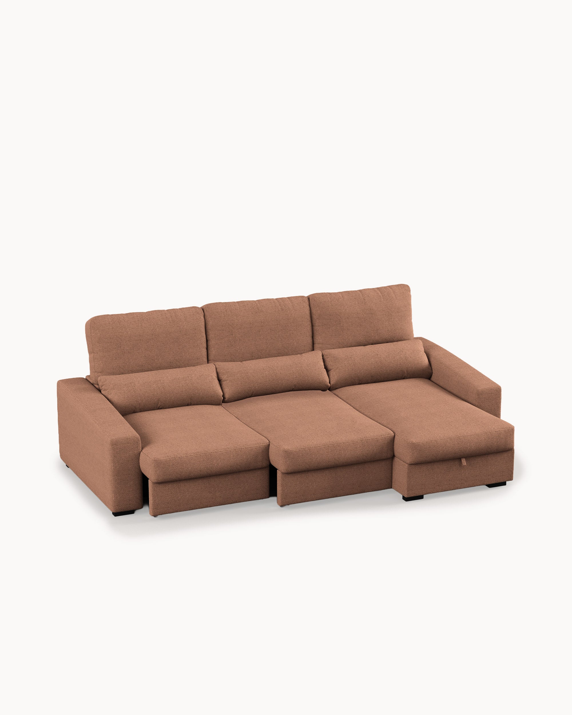 Sofá chaise longue reversível ALABAMA com cama e baú