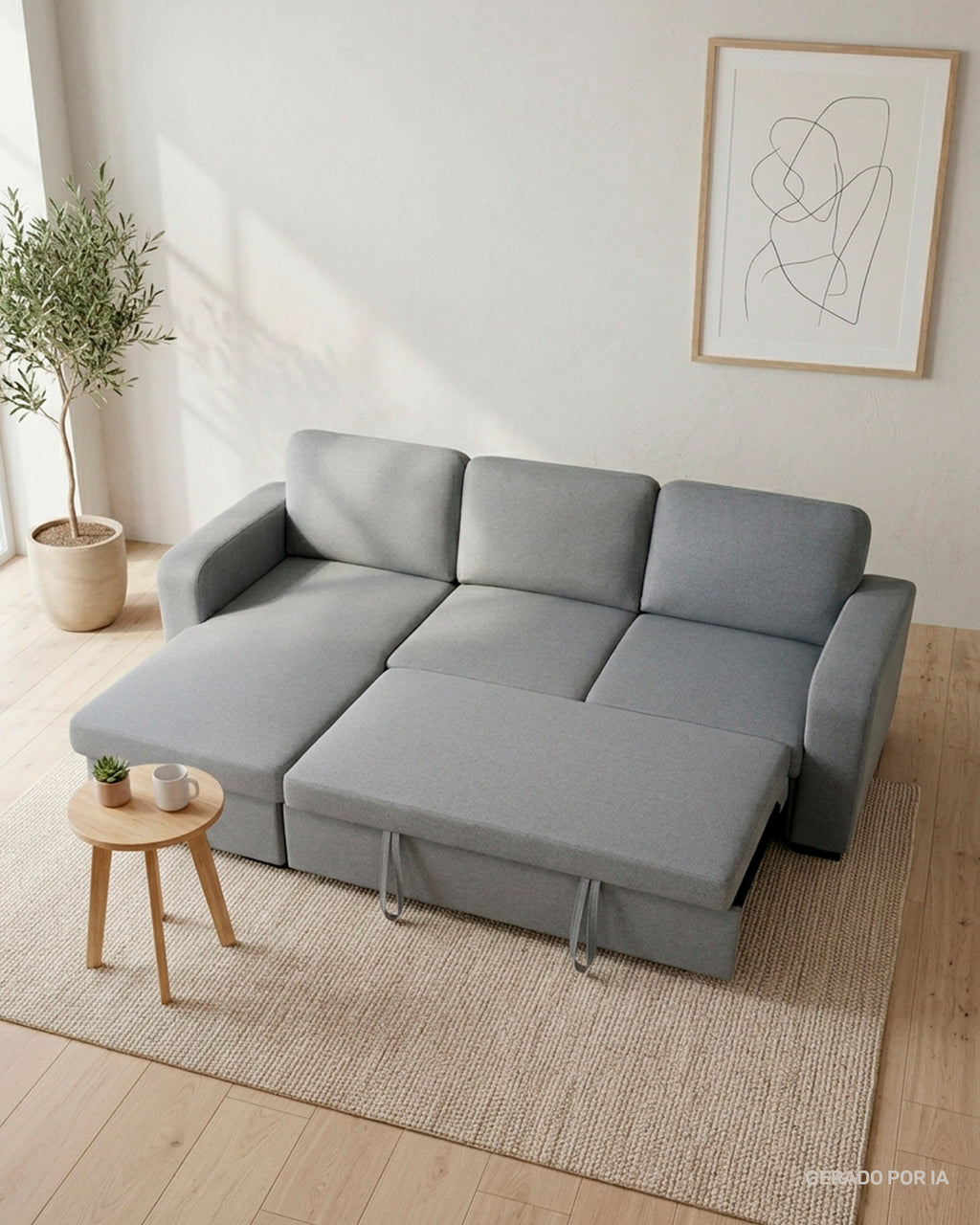 MANHATTAN chaise longue sofa with bed and storage box