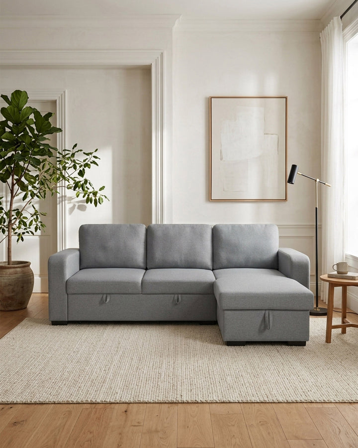 MANHATTAN chaise longue sofa with bed and storage box