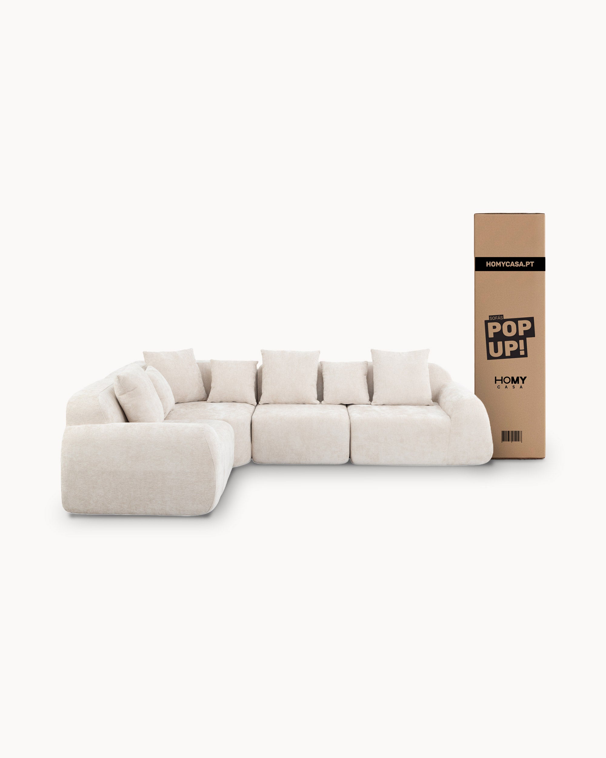 Sofás POP UP! Sofá modular de canto ZOEY embalado a vácuo