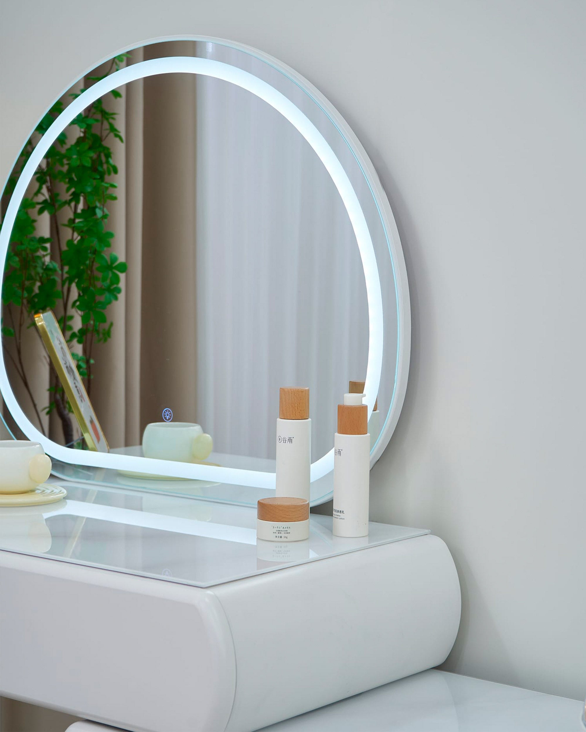 Toucador MARU com espelho,iluminação LED e cadeira