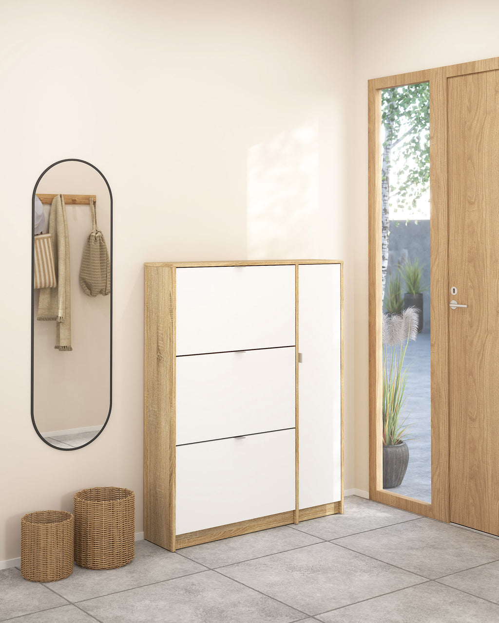 Sapateira BEIRA com 3 portas basculantes e 1 porta adicional