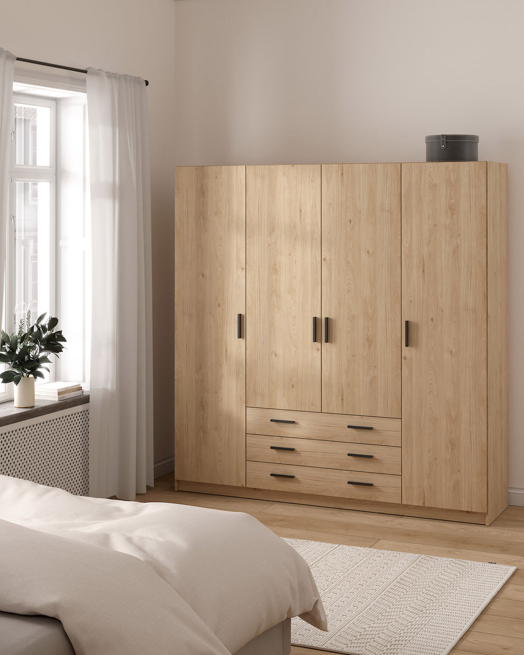 Roupeiro GERÊS com 4 portas e 3 gavetas
