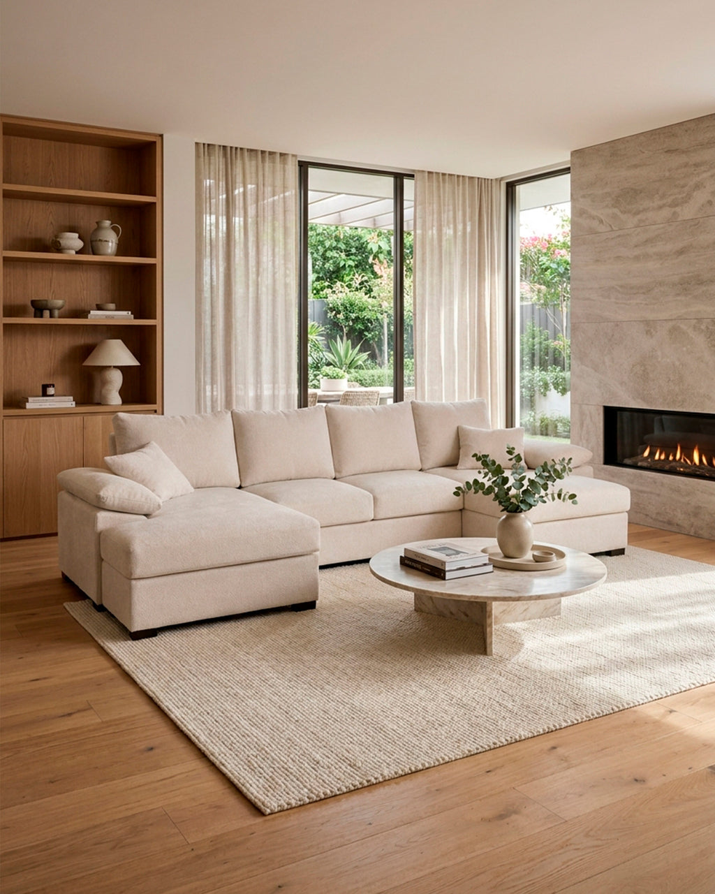 Sofá com dupla chaise longue ROSETA