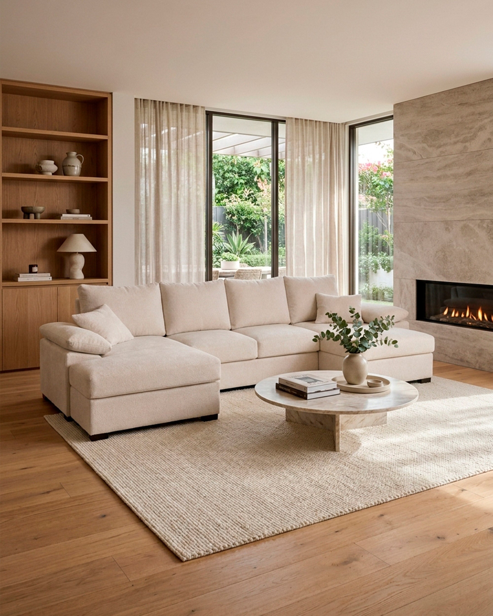 Sofá com dupla chaise longue ROSETA
