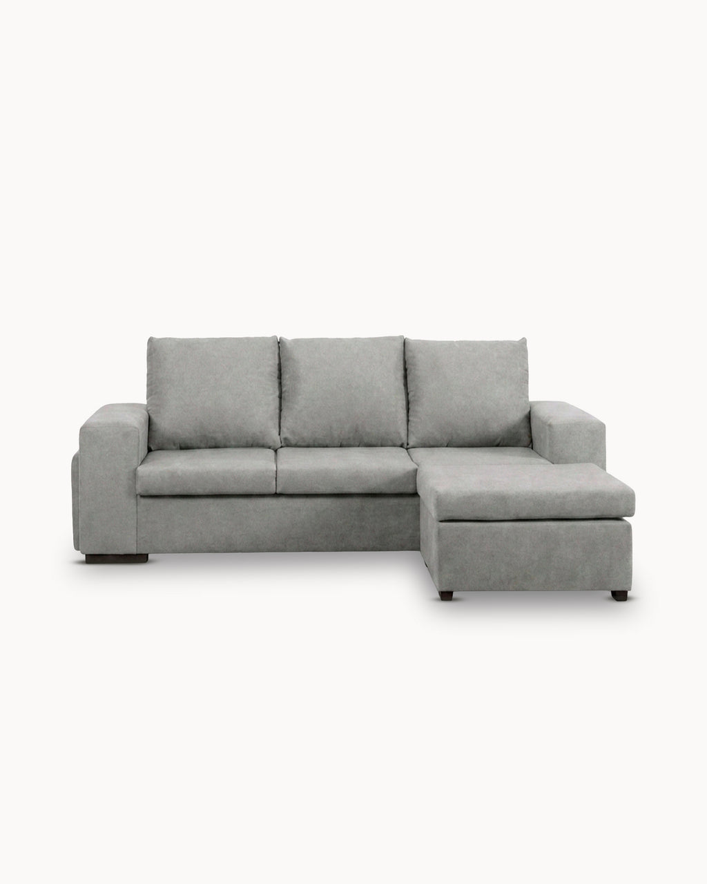 Sofá chaise lounge reversível CASTELO com puffs