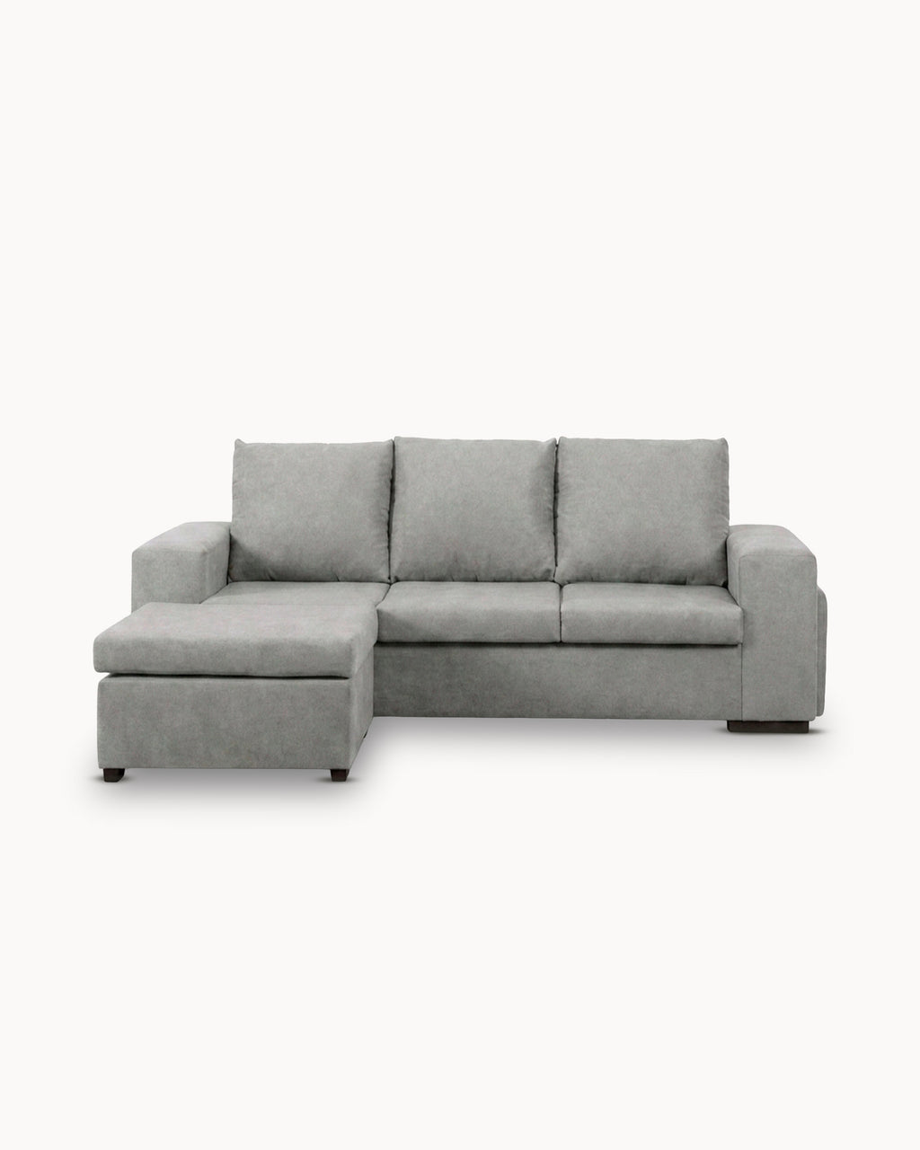 Sofá chaise lounge reversível CASTELO com puffs