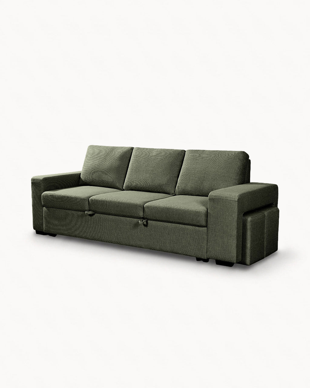 Sofá 3 lugares SUSAN II com cama e puffs