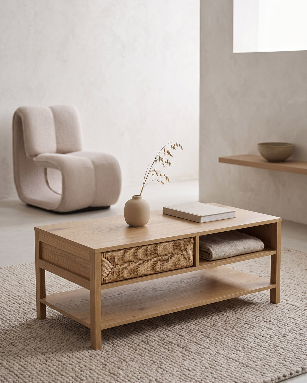 Mesa de centro GRACE com 1 gaveta