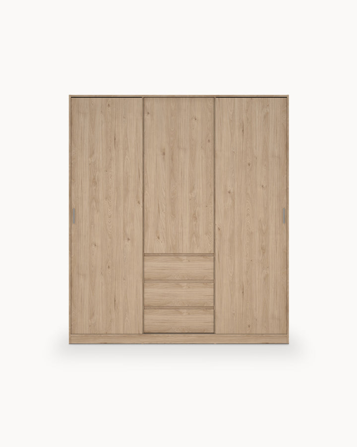 NEW MATRIX SHINY Wardrobe with 3 doors and 3 drawers