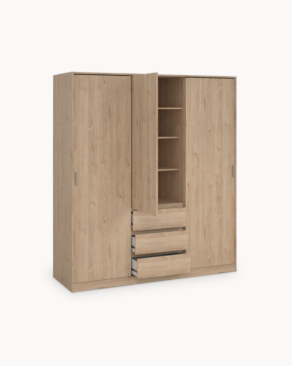 NEW MATRIX SHINY Wardrobe with 3 doors and 3 drawers