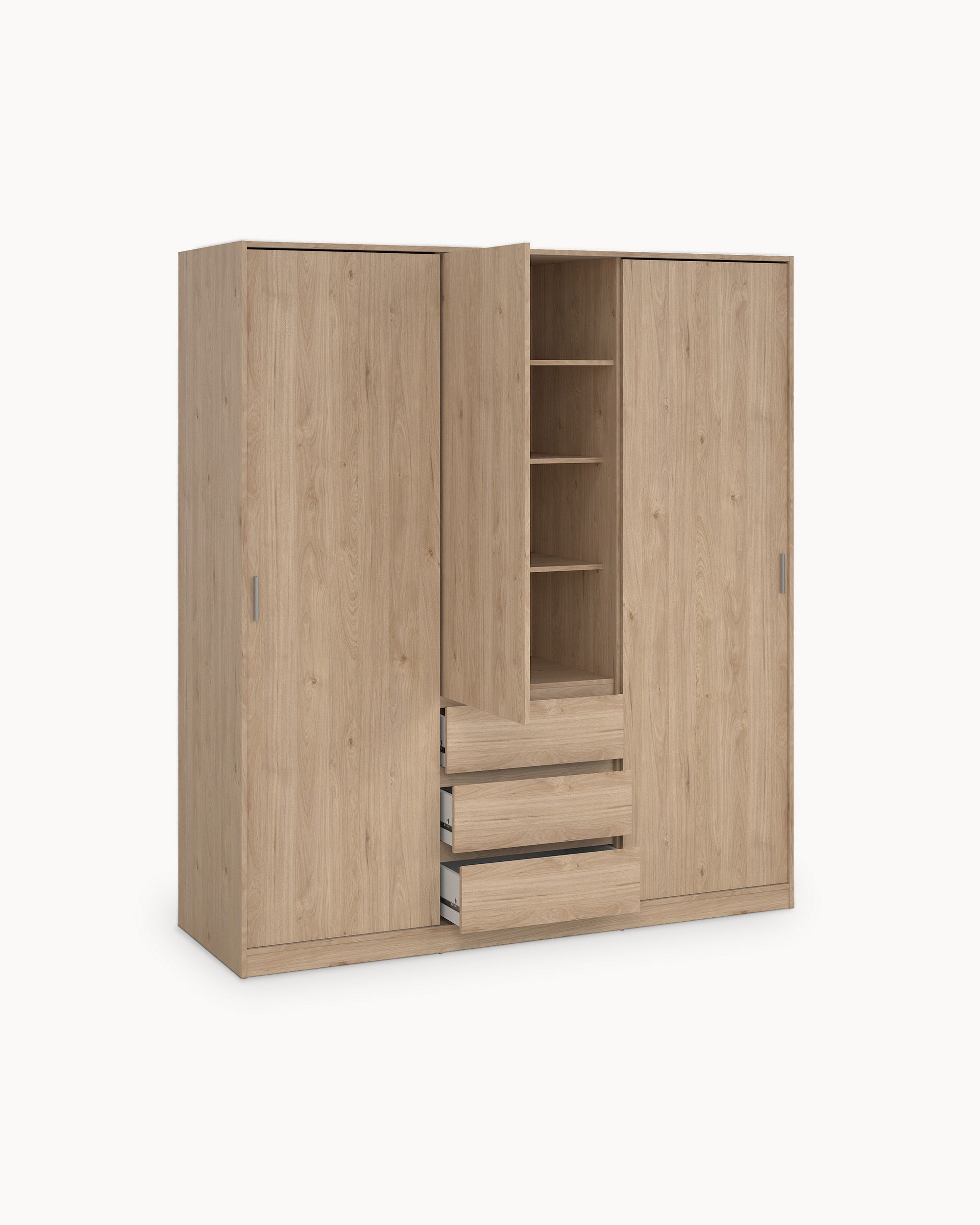 NEW MATRIX SHINY Wardrobe with 3 doors and 3 drawers