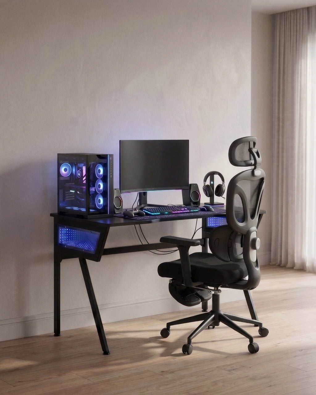 Cadeira de escritório GLIDE reclinável e com apoio para pés