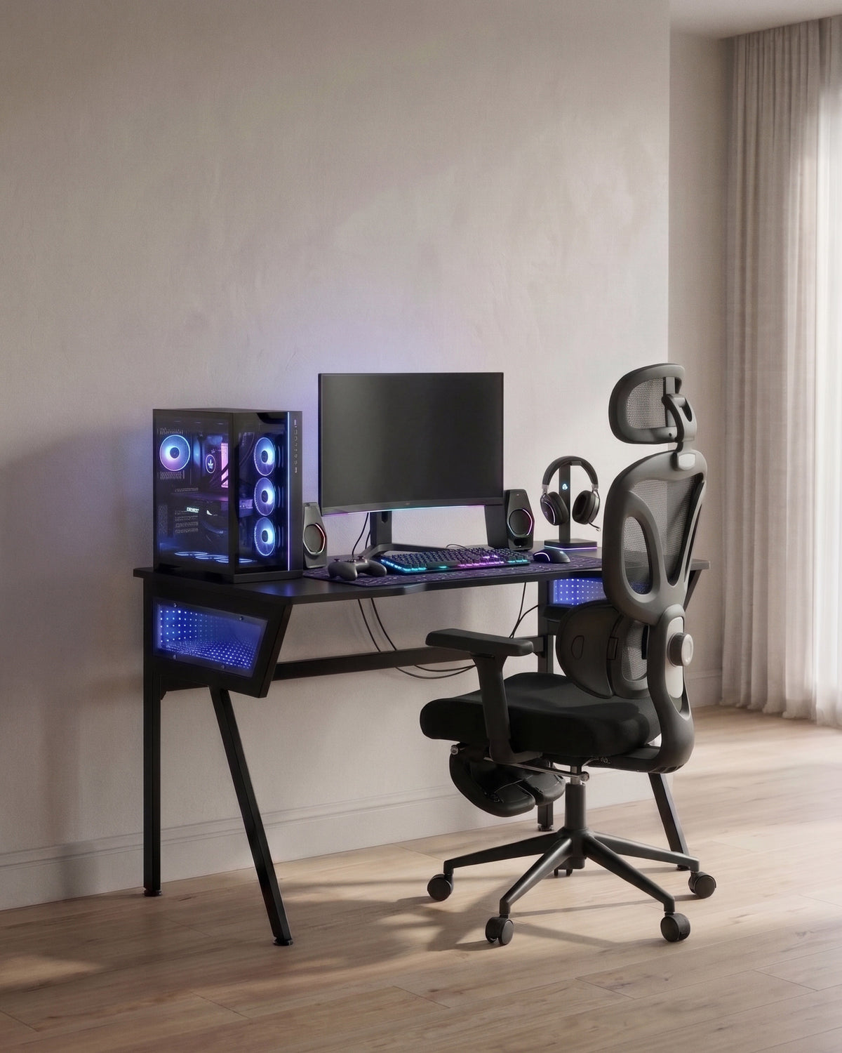 Cadeira de escritório GLIDE reclinável e com apoio para pés