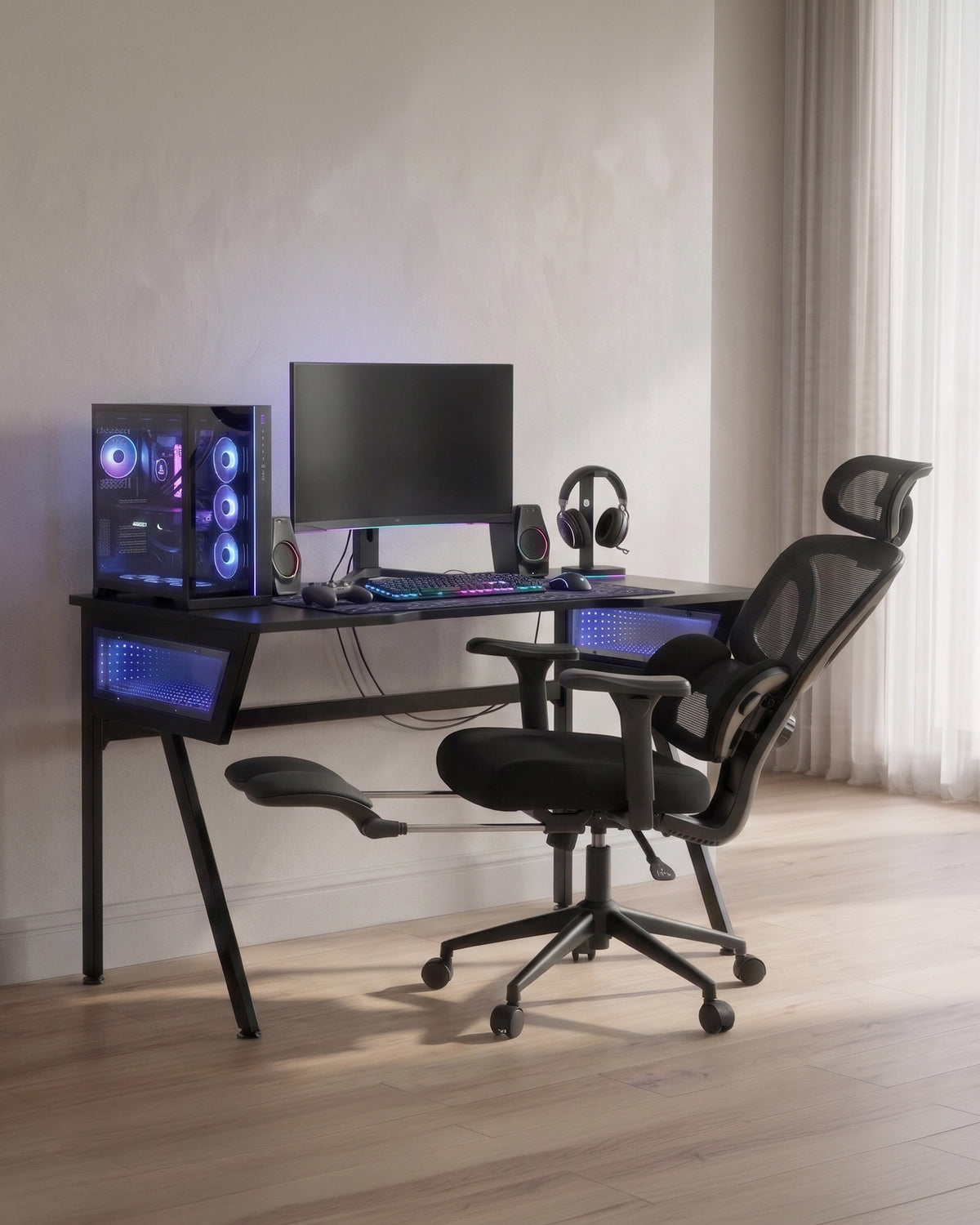 Cadeira de escritório GLIDE reclinável e com apoio para pés