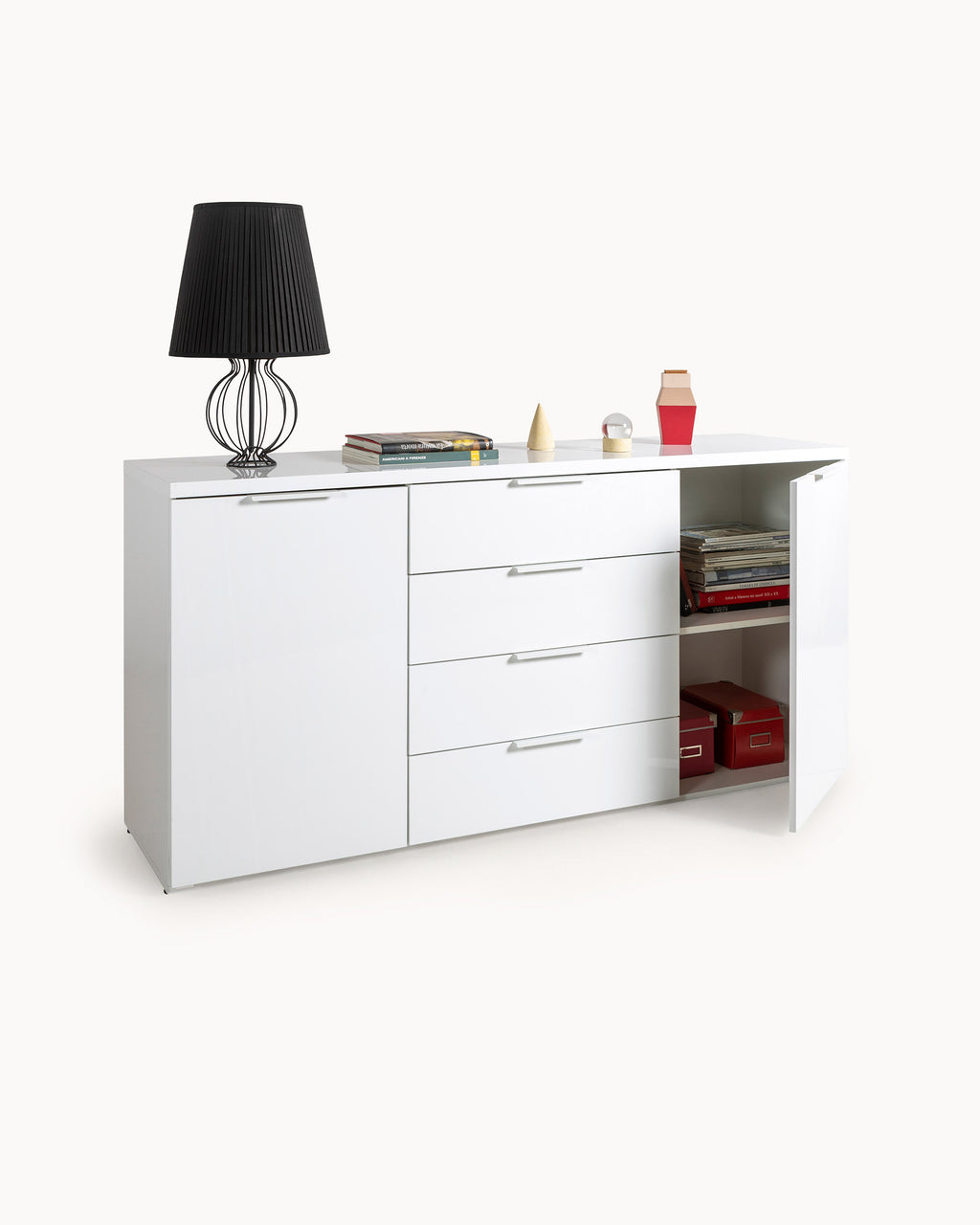 Aparador ARKADIA com 2 portas e 4 gavetas