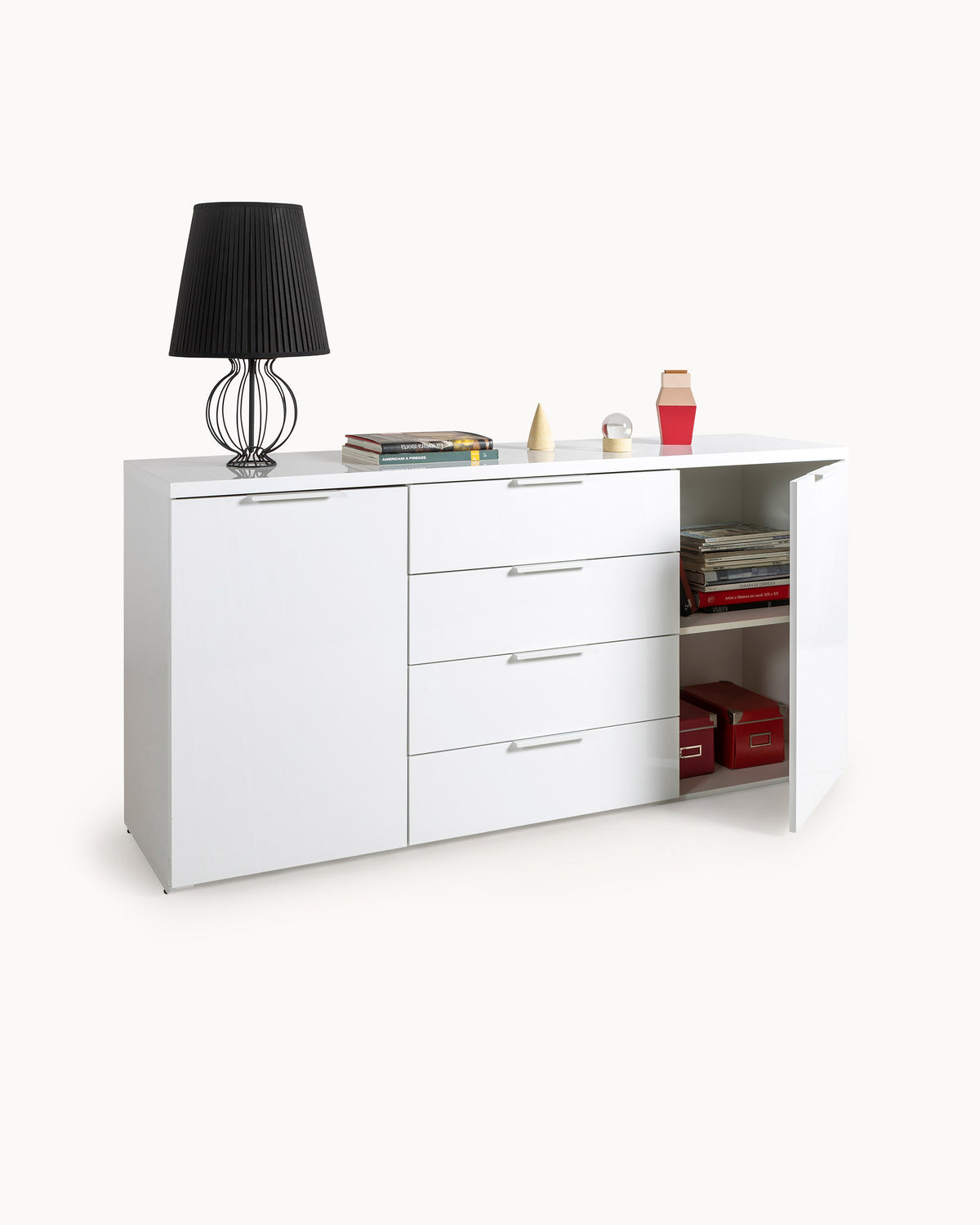 Aparador ARKADIA com 2 portas e 4 gavetas