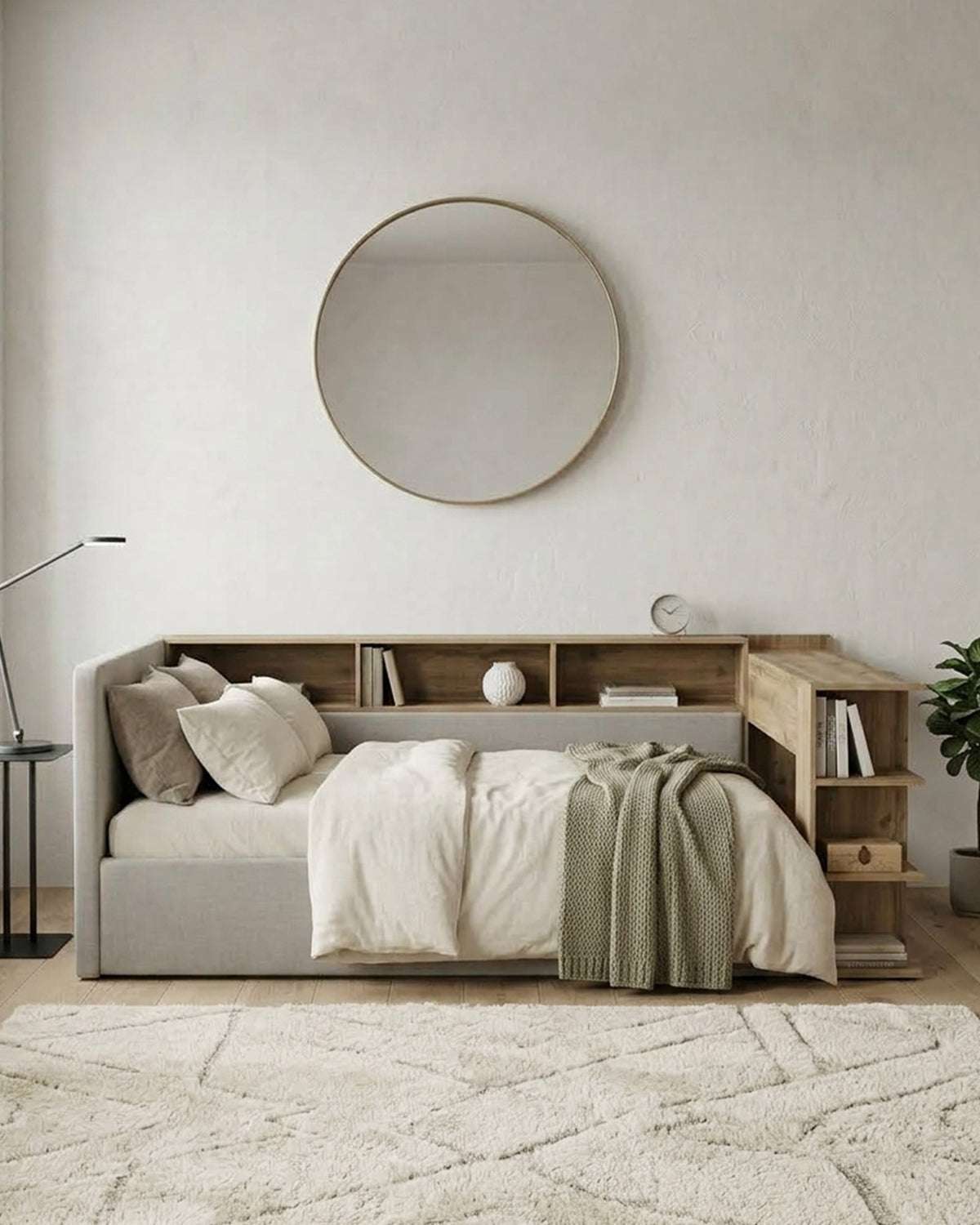 Cama de solteiro ALEXIS com arrumação