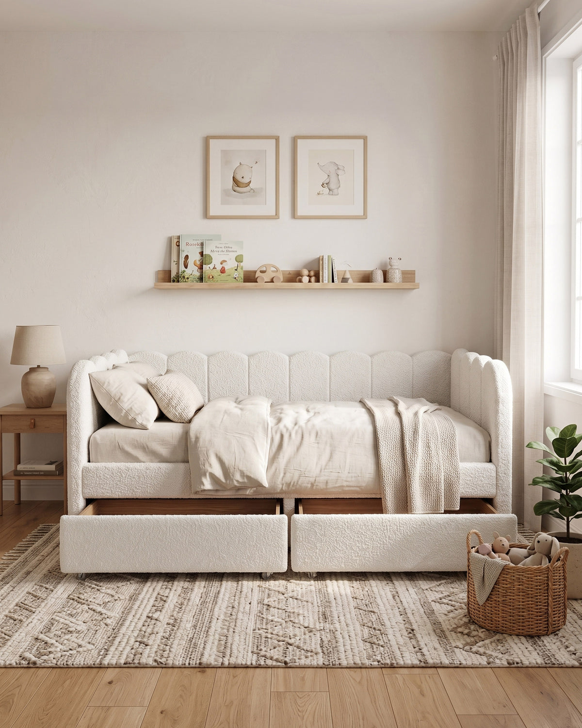 Cama de solteiro EVA com gavetas