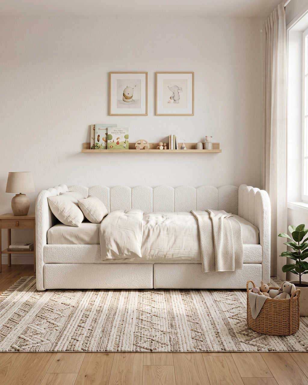 Cama de solteiro EVA com gavetas