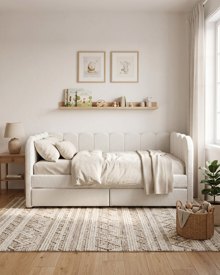 Cama de solteiro EVA com gavetas