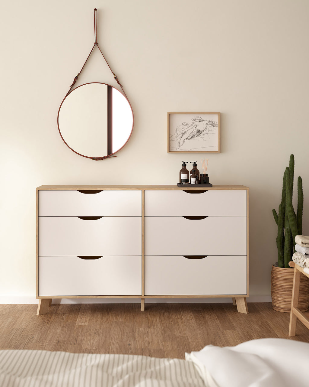 Cómoda ATALAIA com 6 gavetas