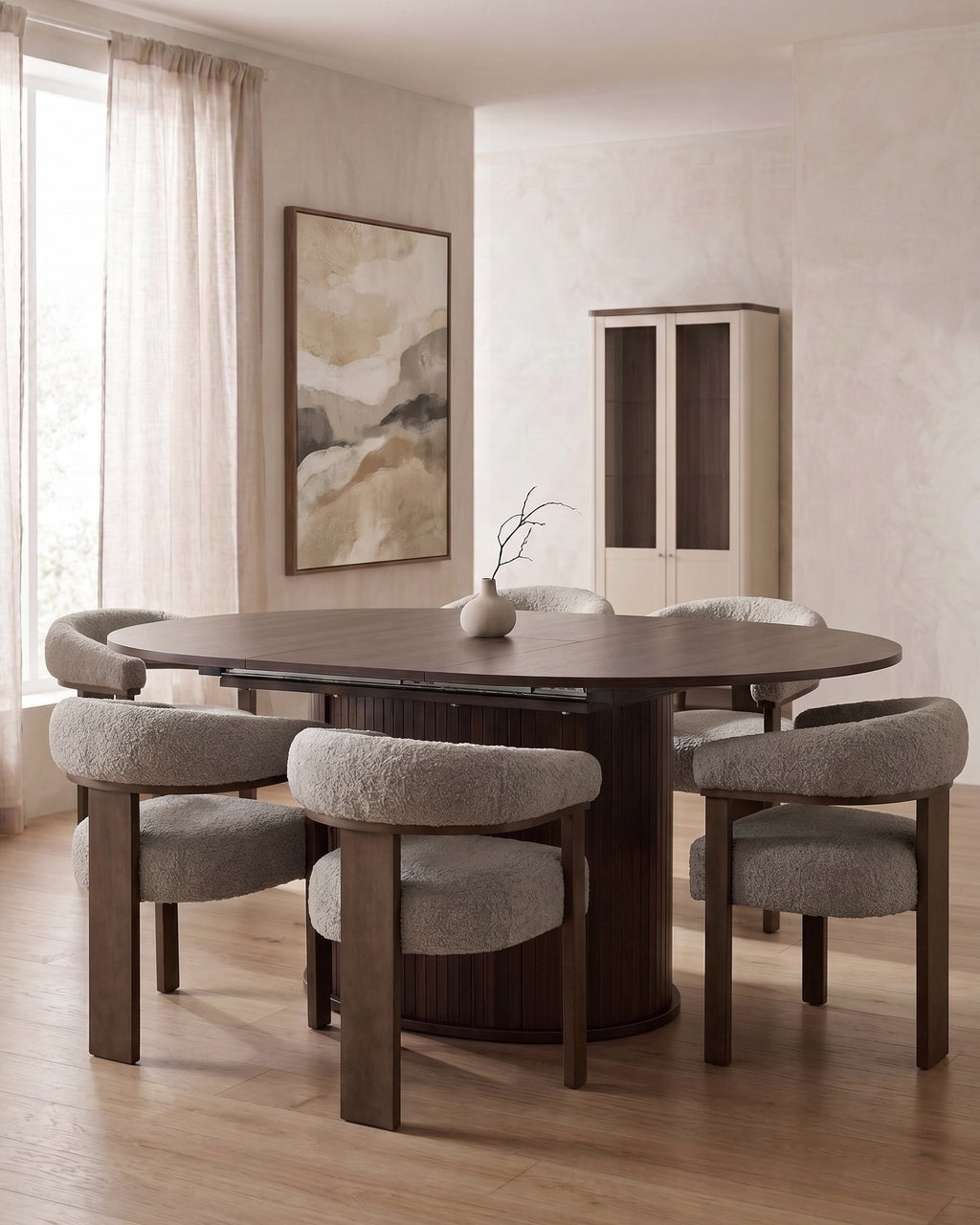 Mesa extensível GORDONIA com arrumação (120-160cm)