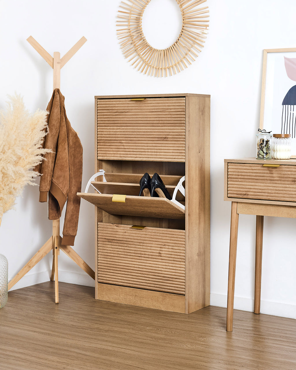 Sapateira fina TIPHAINE com 3 portas