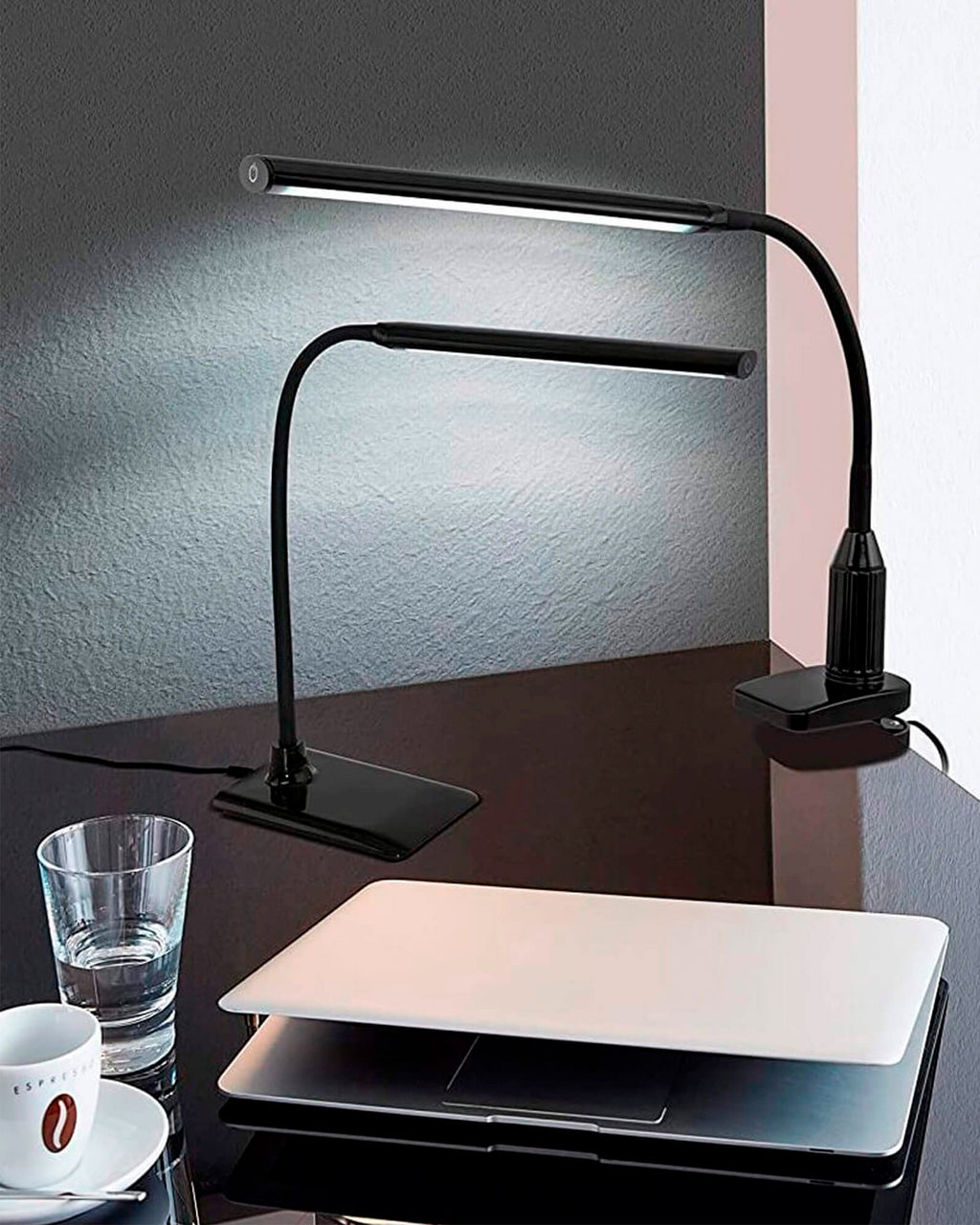 Lámpara de mesa con pinza LED LAROA
