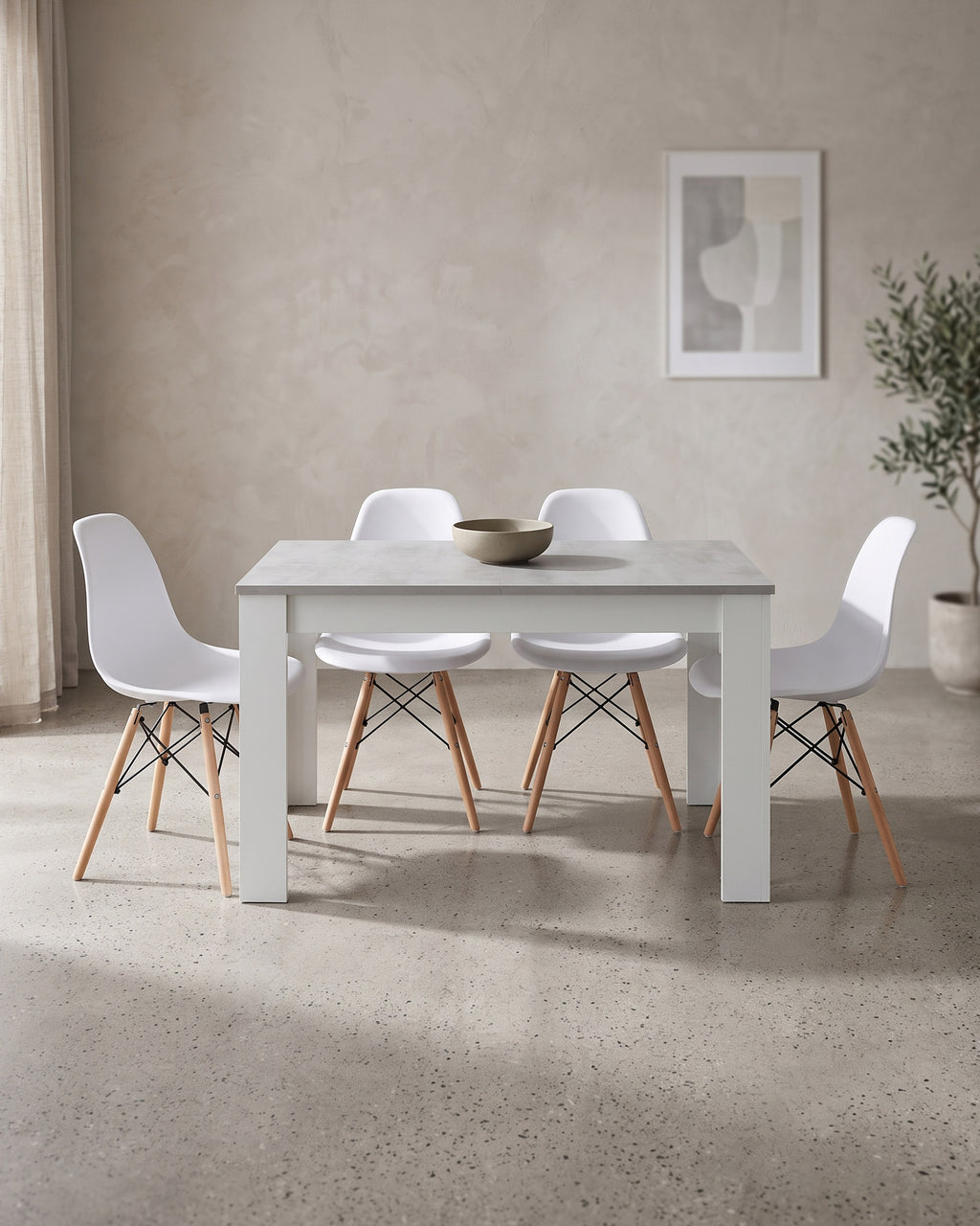 Pack mesa extensível BARCELONA + 4 cadeiras DENVER II