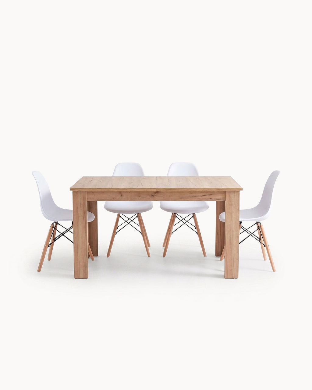Extendable table OSCAR + 4 chairs DENVER II set