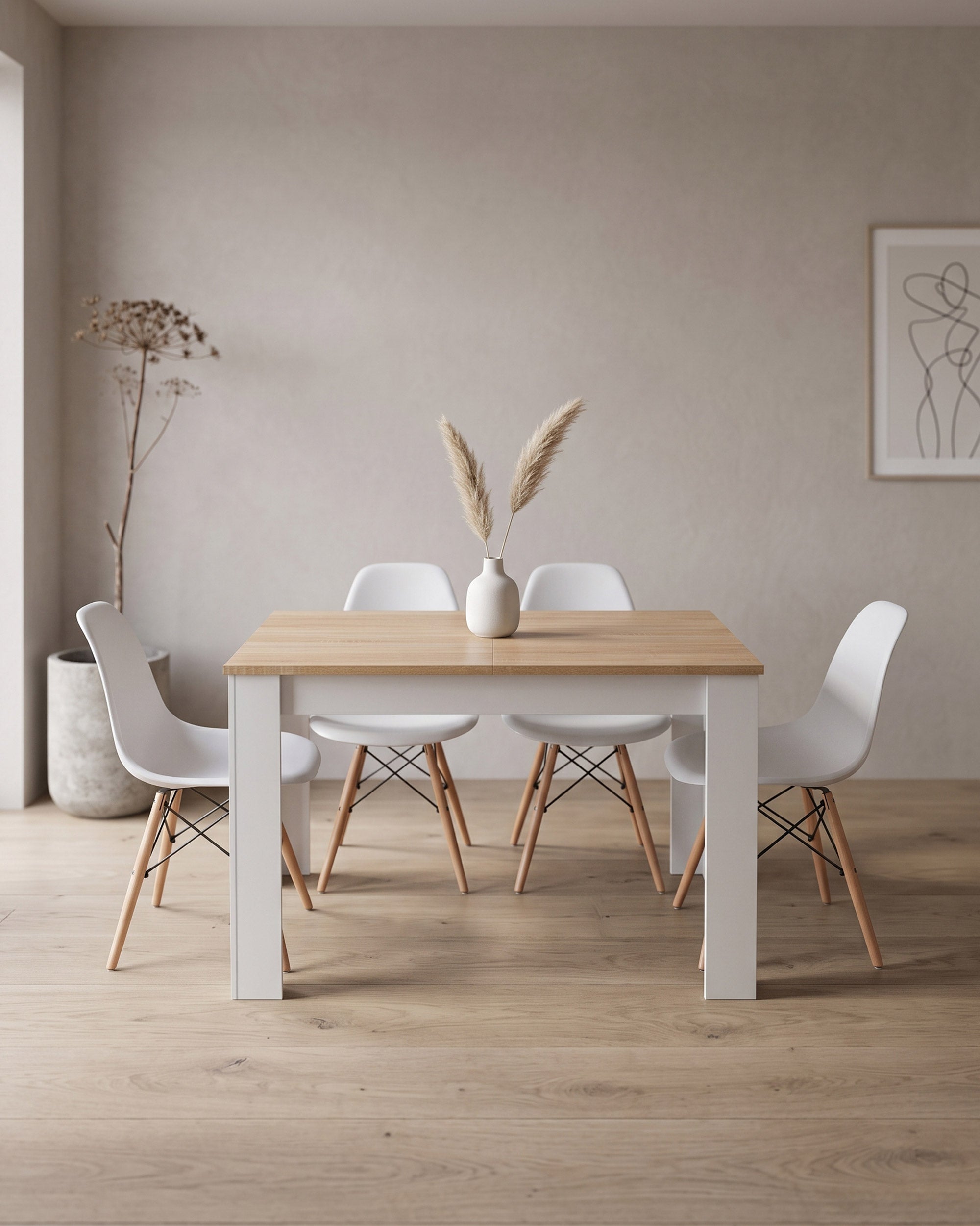 BARCELONA extendable table + 4 DENVER II chairs pack