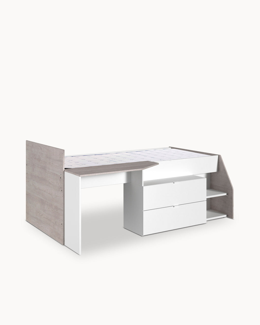 Cama alta MILKY + colchón SPRING ROLLER
