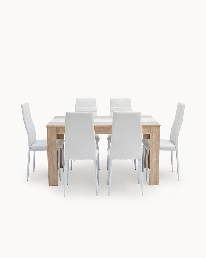 Pack mesa DOMUS + 6 cadeiras ZARA II