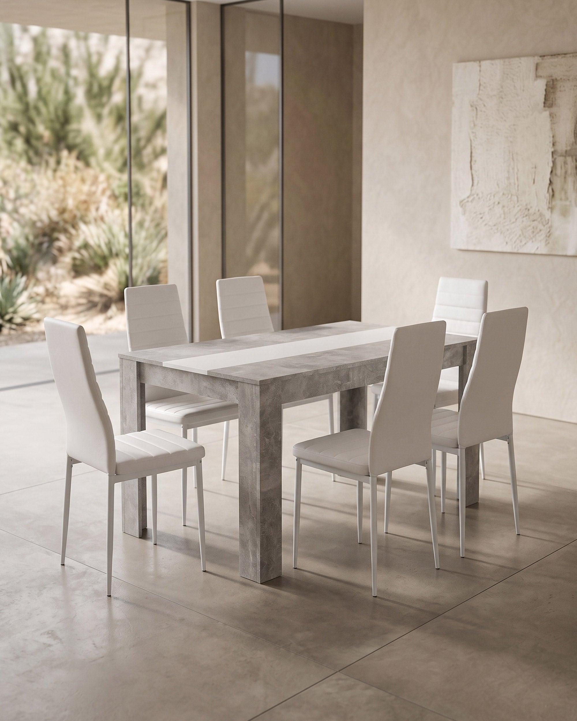 DOMUS table + 6 ZARA II chairs pack