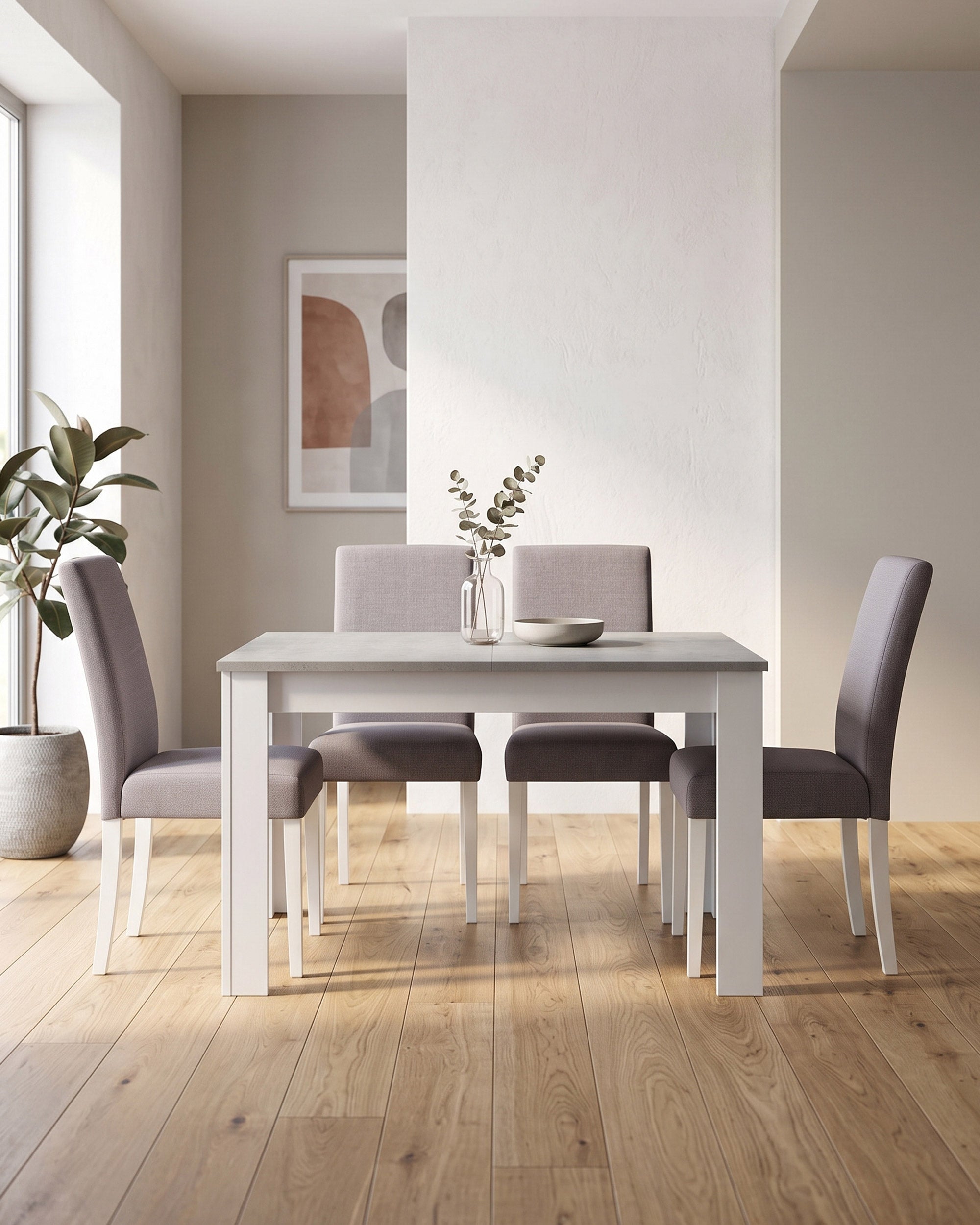Pack mesa extensível BARCELONA + 4 cadeiras JULLIETE