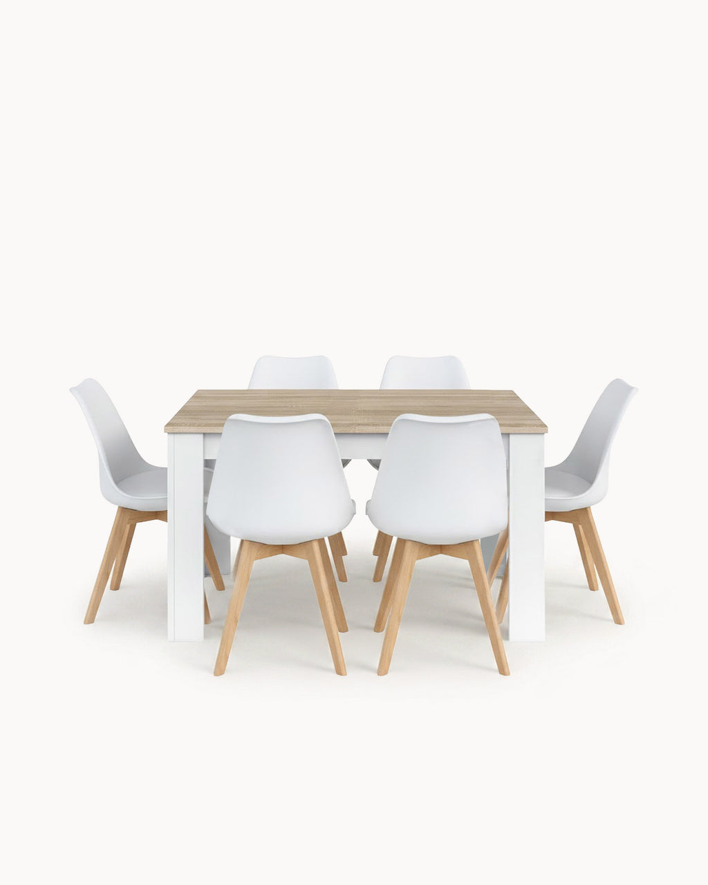 BARCELONA extendable dining table + 6 SOPHIE chairs set