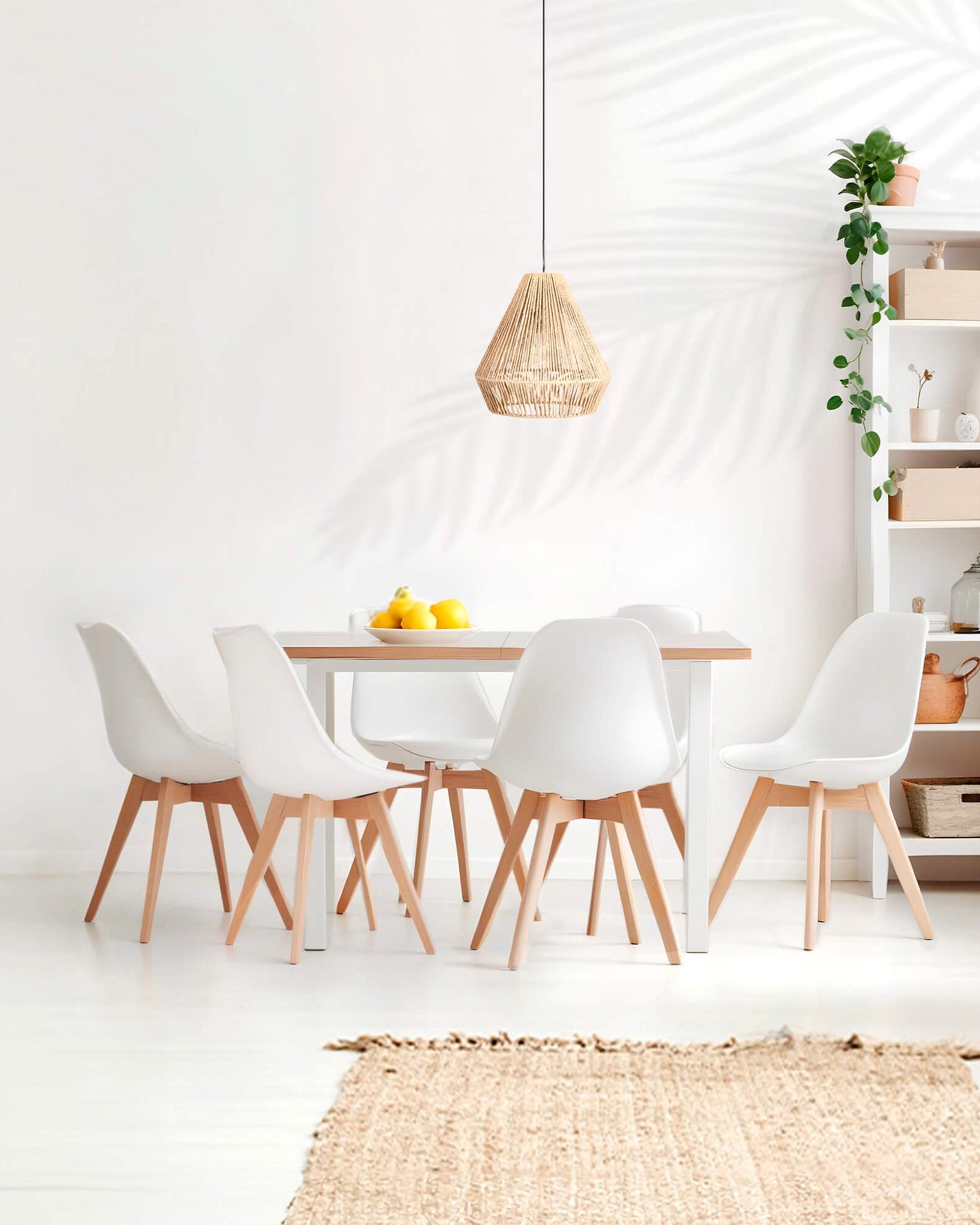 BARCELONA extendable dining table + 6 SOPHIE chairs set