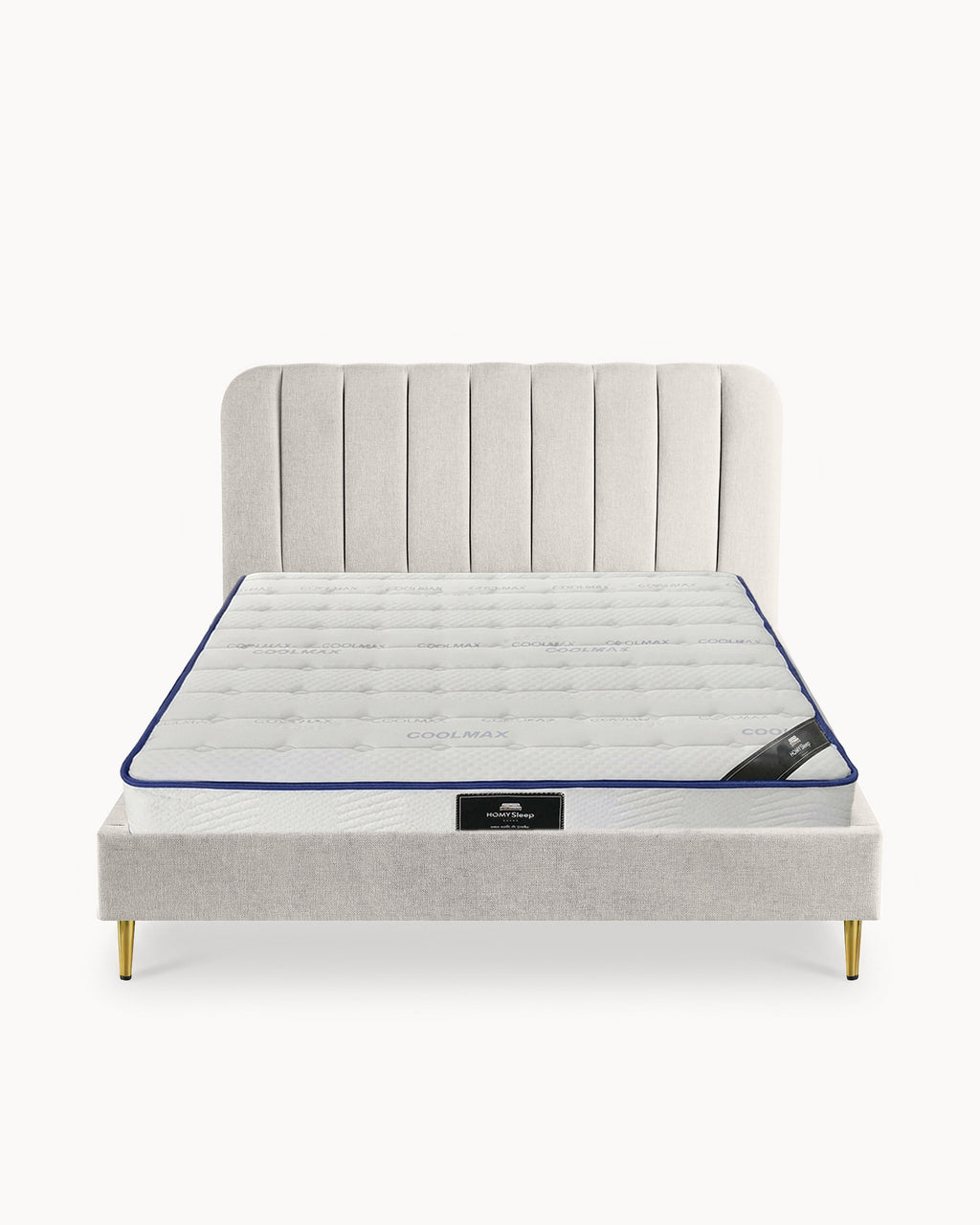 Pack cama de casal CORAL + colchão SPRING ROLLER