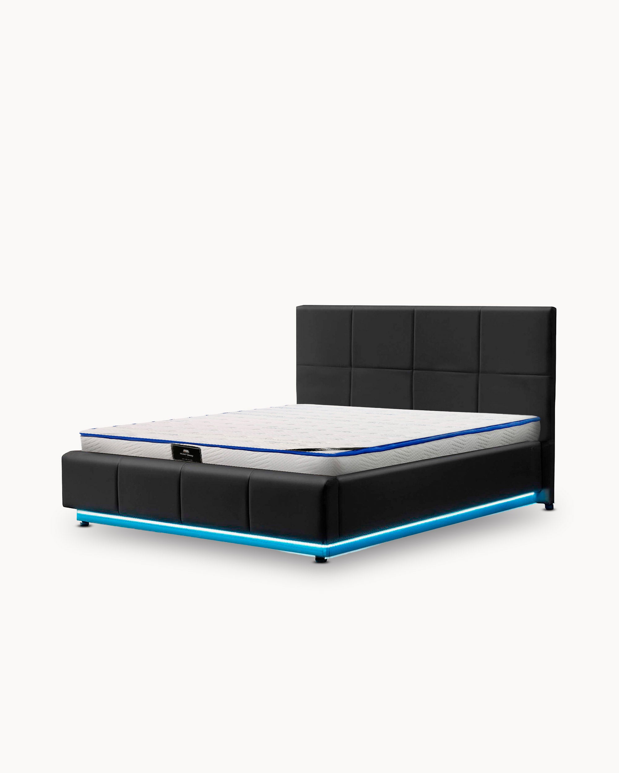 Pack cama de casal INFINITY II + colchão SPRING ROLLER + LED