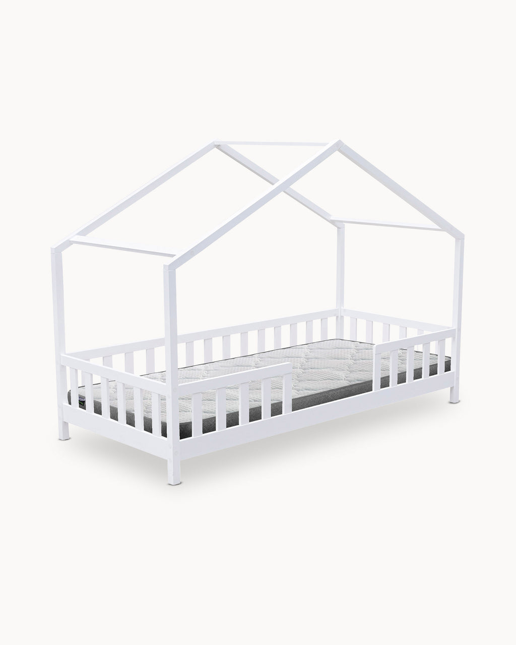 Pack Cama Indiv HEIDI Natural + Colchão KID ROLLER 90x200cm