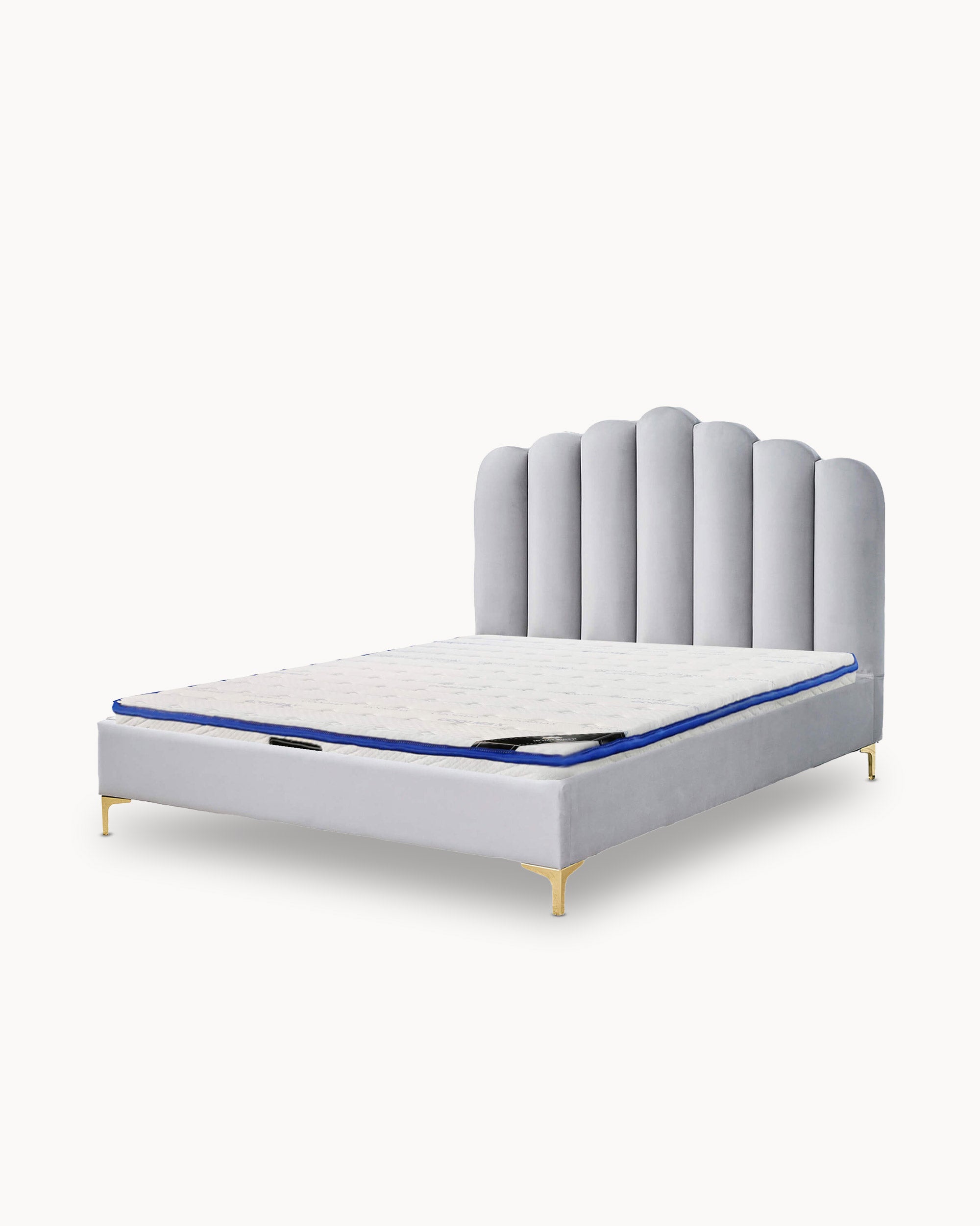 Pack cama de casal CAMILLA + colchão SPRING ROLLER