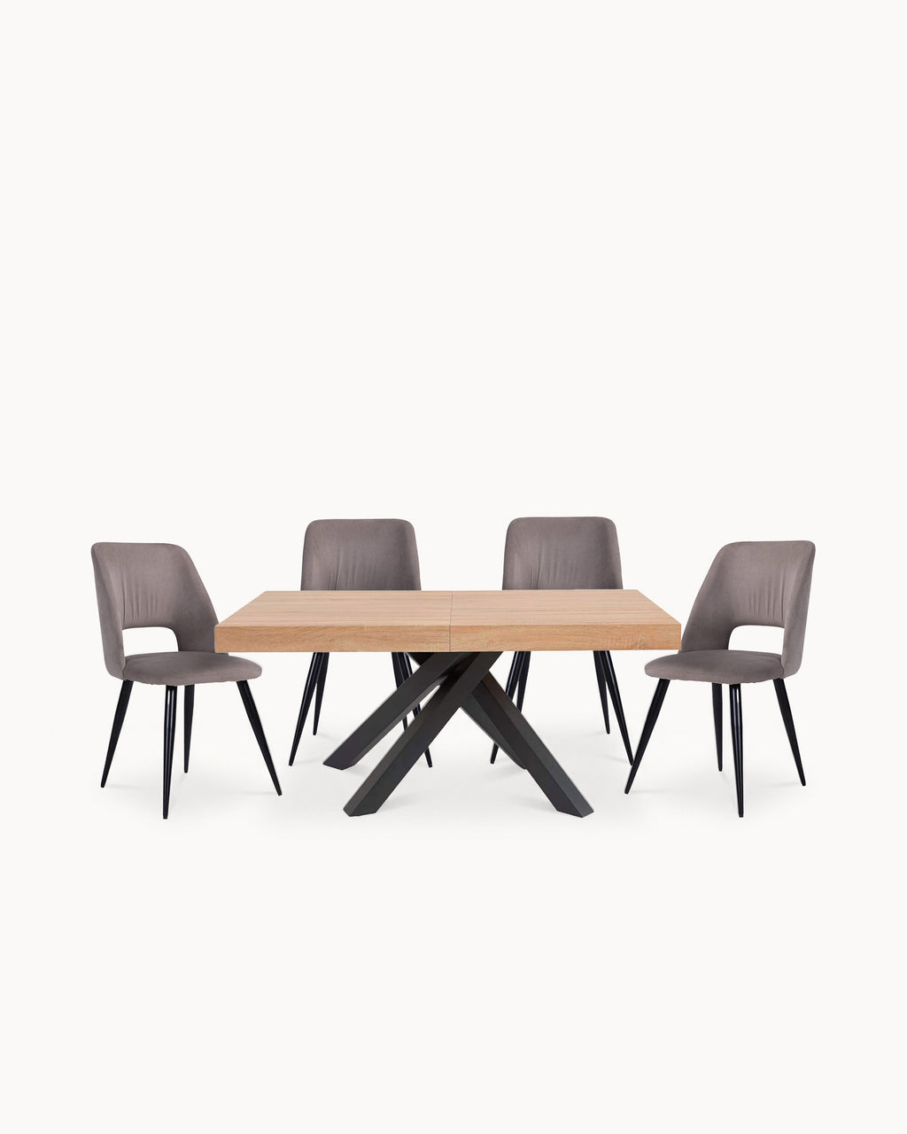 Pack mesa extensible ADAM + 4 sillas IVY