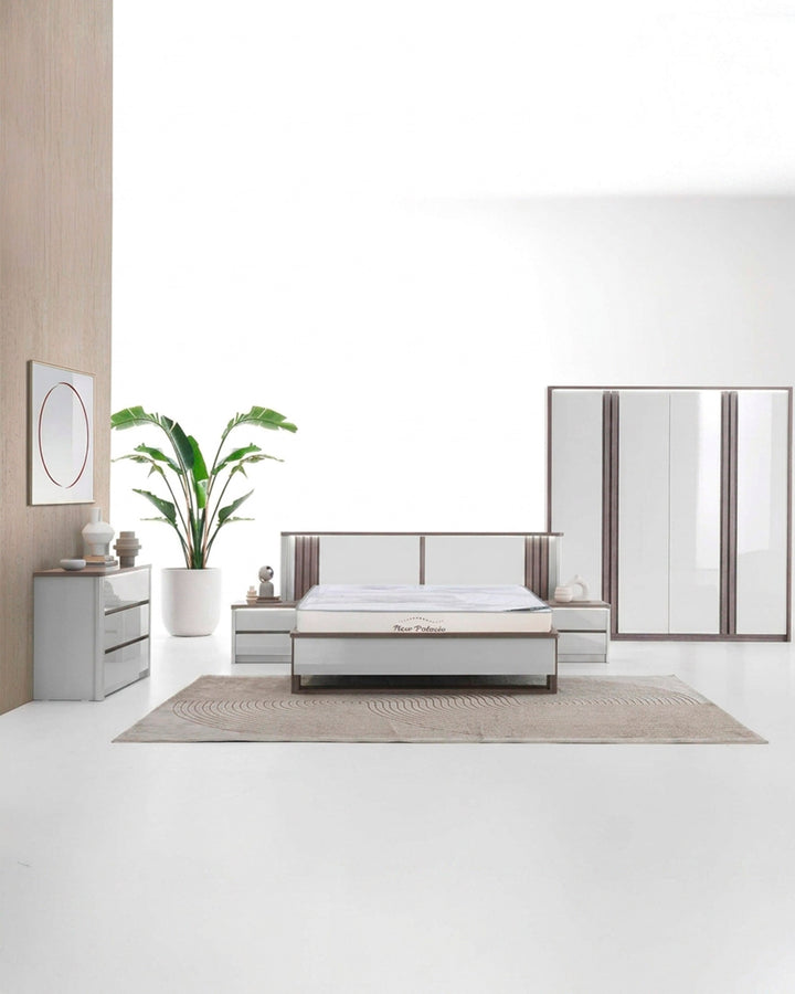 PESARO double bedroom set with LED lighting