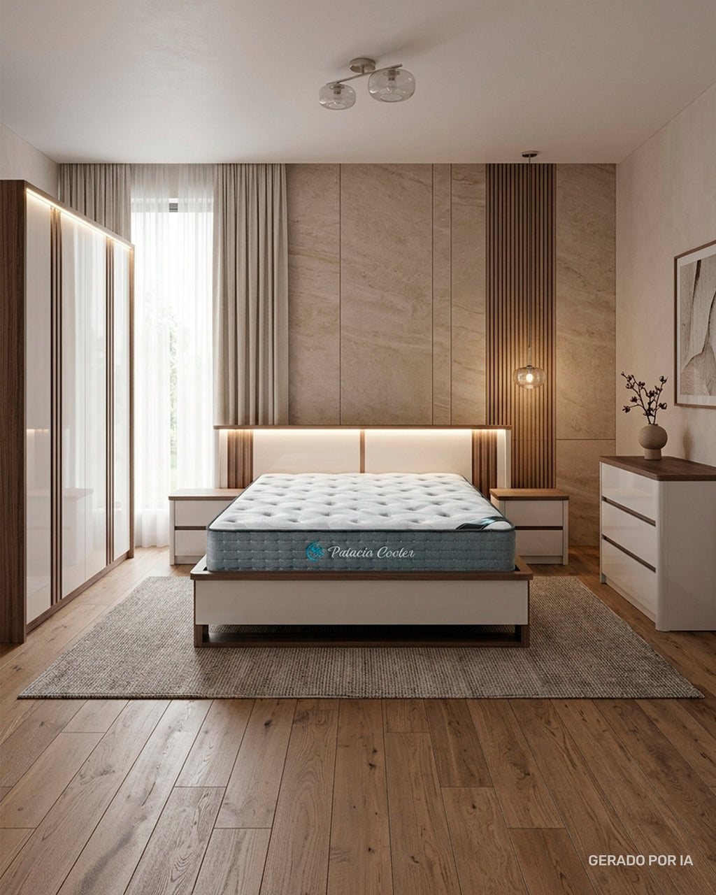 Pack quarto de casal PESARO com LED