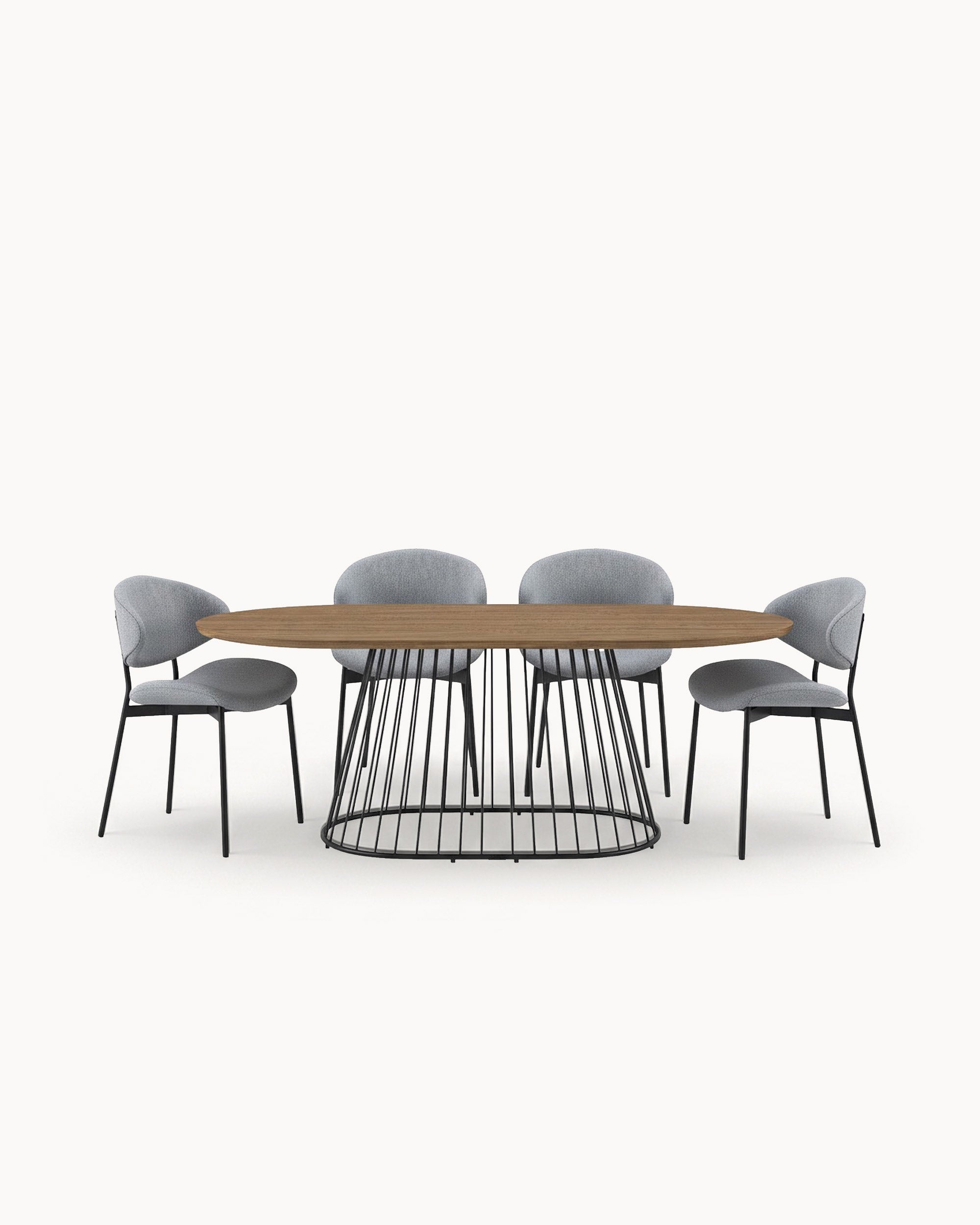 ODEON rectangular table + 4 EMMA chairs pack