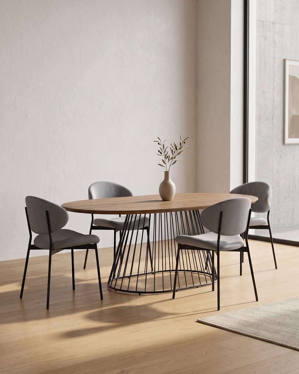 ODEON rectangular table + 4 EMMA chairs pack